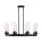 Designers Fountain Braden 8 Light Contemporary Iron Graphite with Striated Blown Glass Shades Chandelier 95088-IG - alternate 1